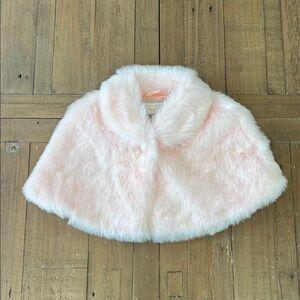 Janie and jack blush beauty Faux Fur Capelet